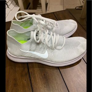 Nike Free RN Flyknit Women's Shoes White Pure